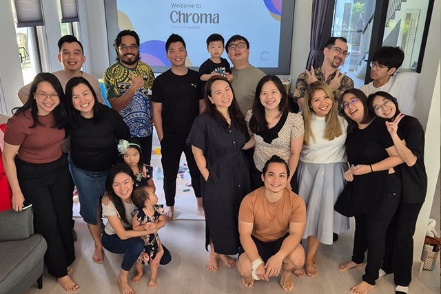 Community gathered in discussion